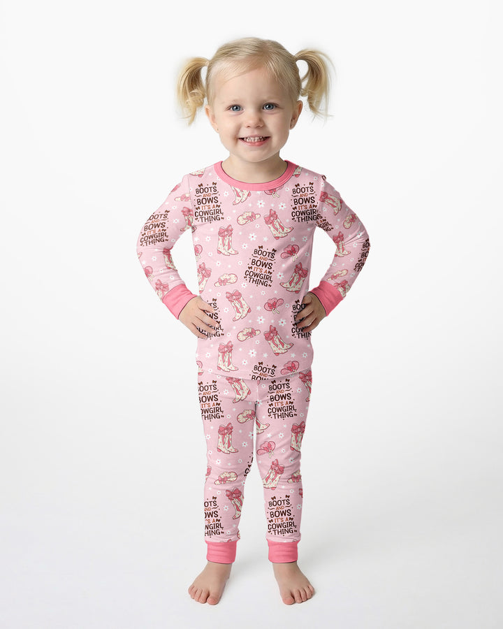 Template Bamboo Two Piece Long Sleeve Pyjamas Set