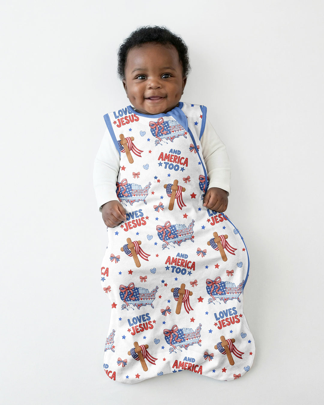 Loves Jesus And America Too Bamboo Sleep Bag
