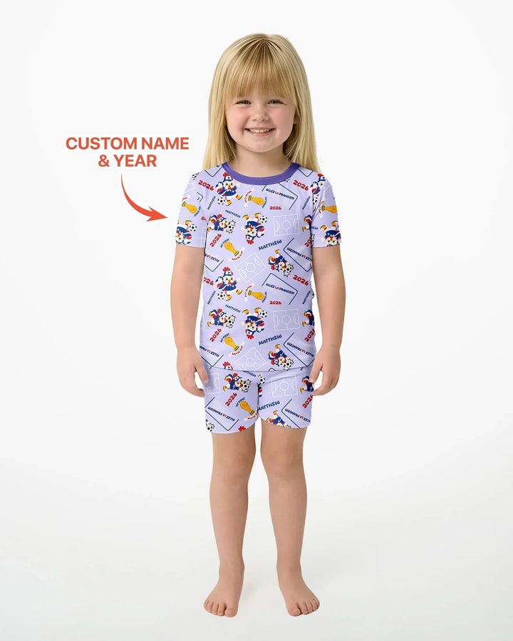 My First World Cup Bamboo Two Piece Short Sleeve Shorts Pajama Set