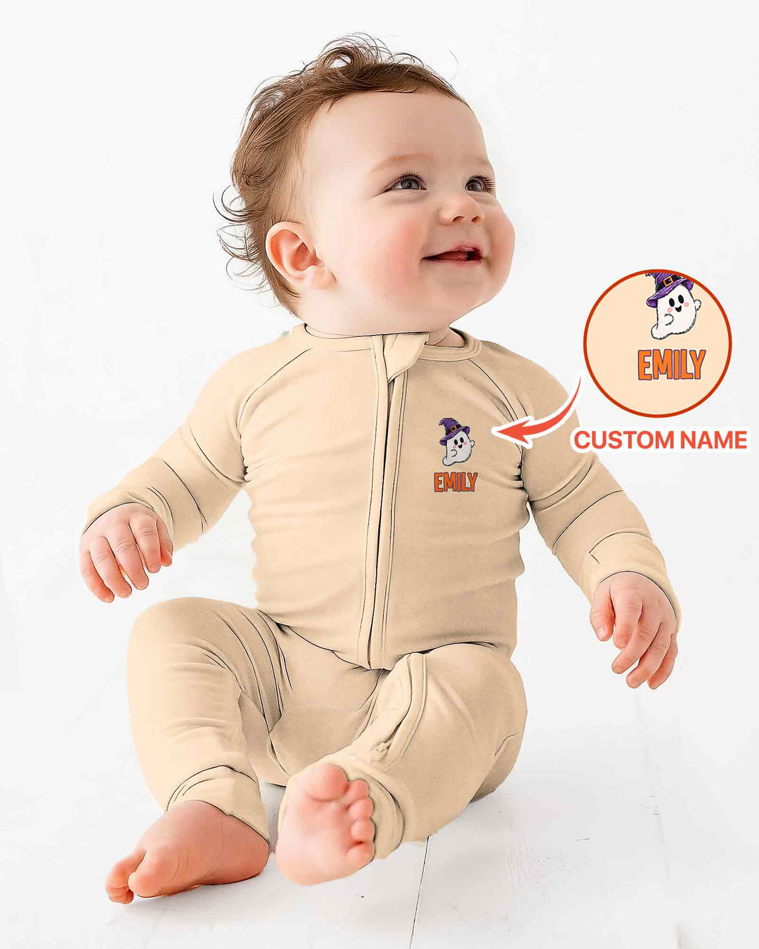 Custom Name Spooky One First Halloween Bamboo Convertible Zippy