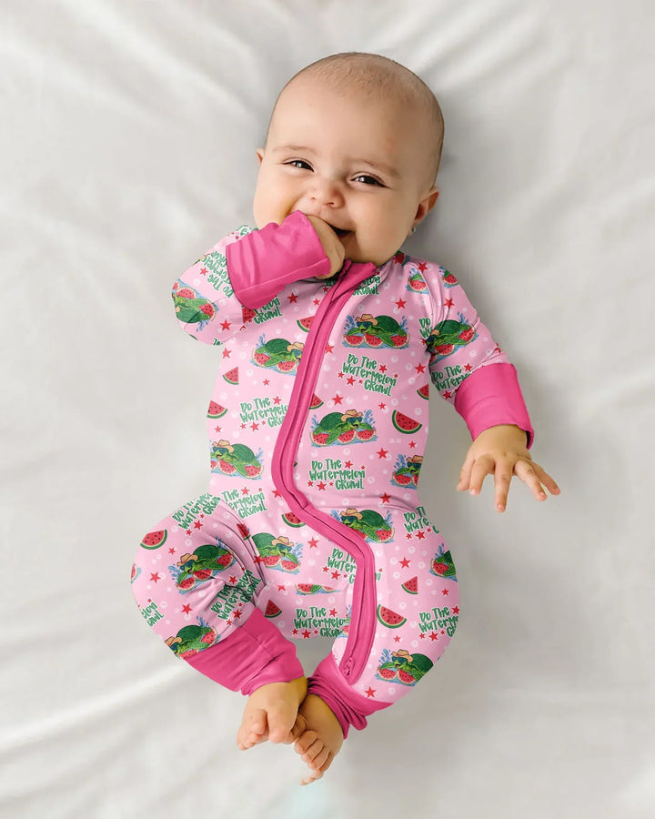 Watermelon Turtle Family Matching Bamboo Convertible Zippy