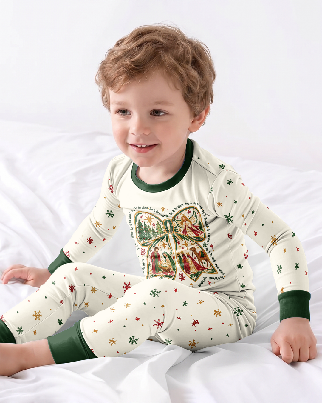 Joy To The World  Bamboo Two Piece Long Sleeve Pajama Set