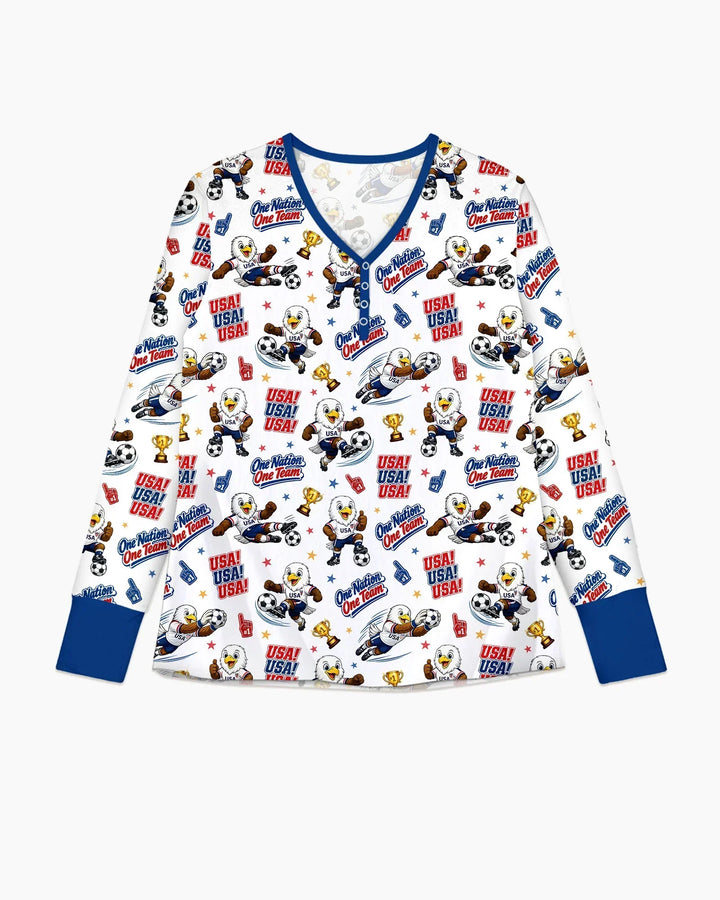 Soccer One Nation One Team Bamboo Women Pajama Set