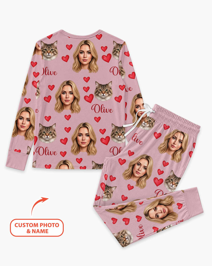 Custom Face Family Matching Bamboo Women Pajama Set