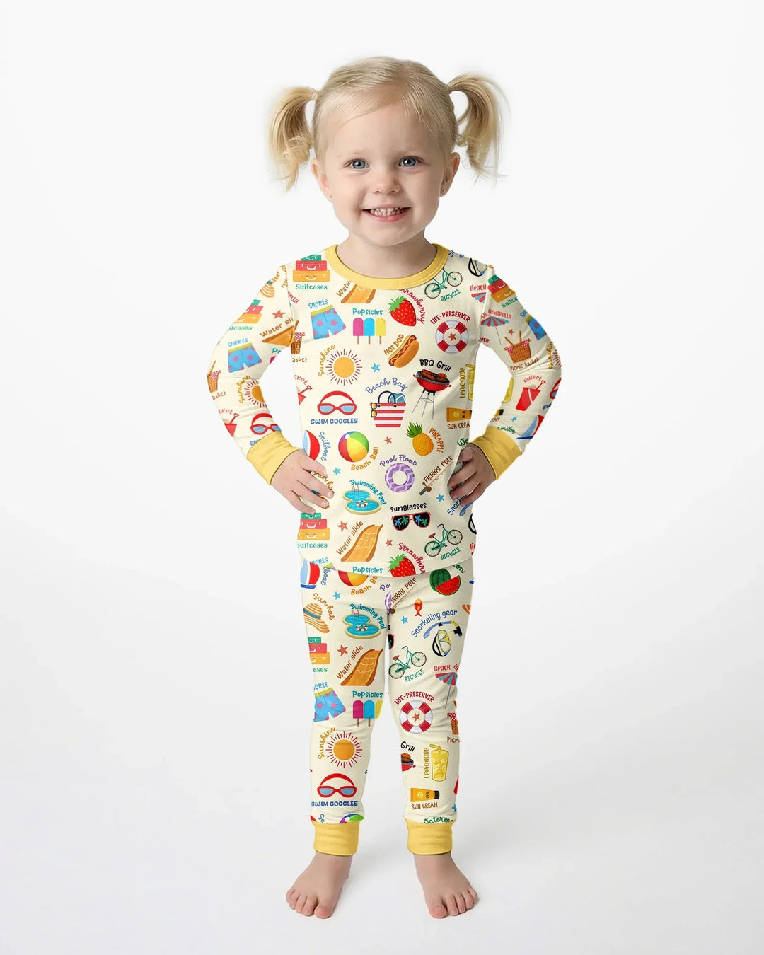Love Summer Bamboo Two Piece Long Sleeve Pajama Set