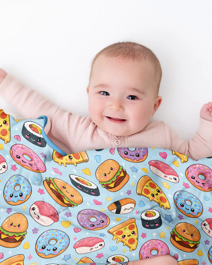 Kawaii Snack Party Bamboo Blanket