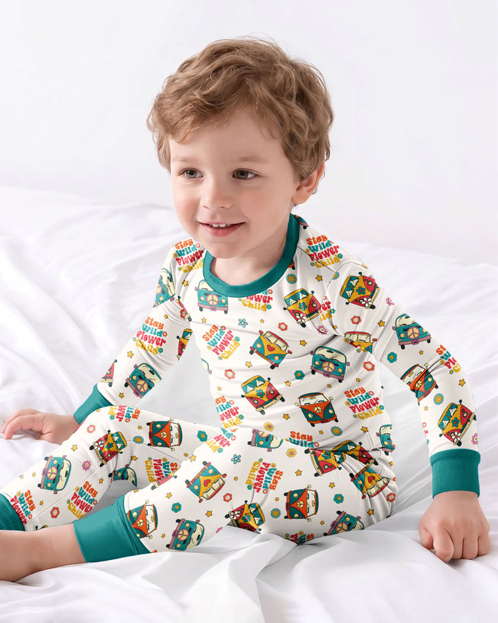 Template Bamboo Two Piece Long Sleeve Pyjamas Set