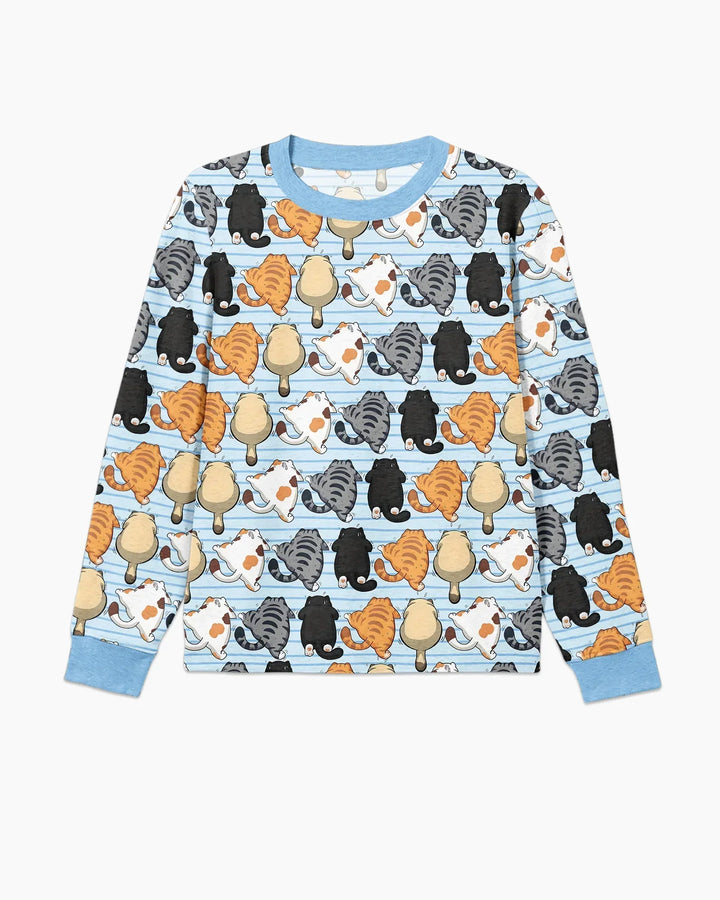 Funny Cat Butts Club Family Matching Bamboo Men's Pajama Set