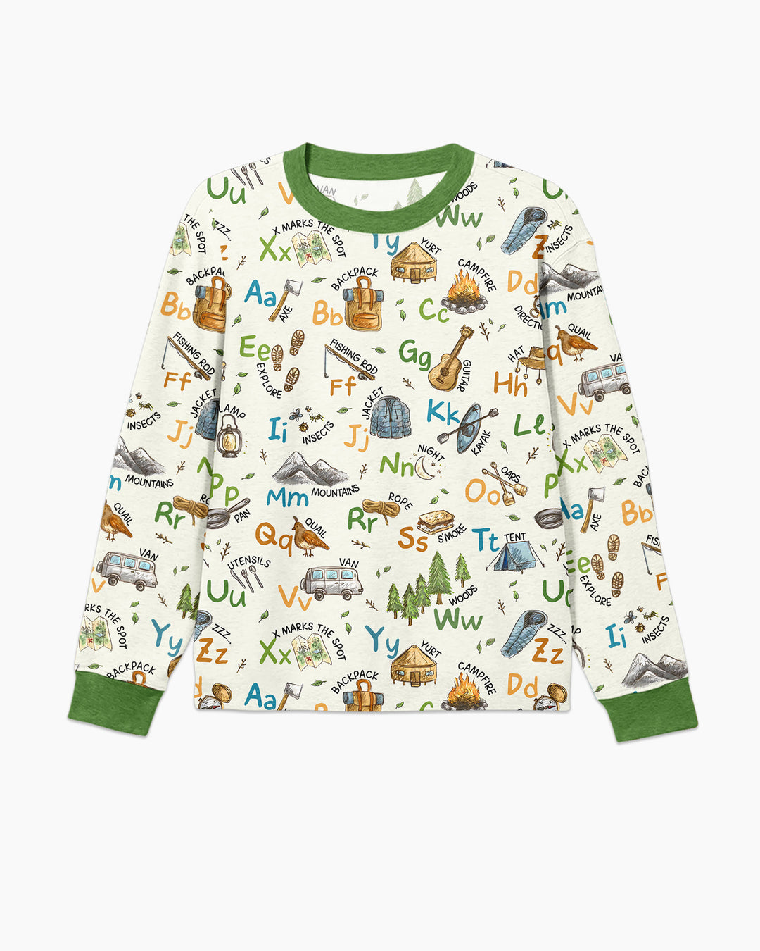 Adventure Alphabet ABCs Summer Camp Bamboo Men's Pajama Set
