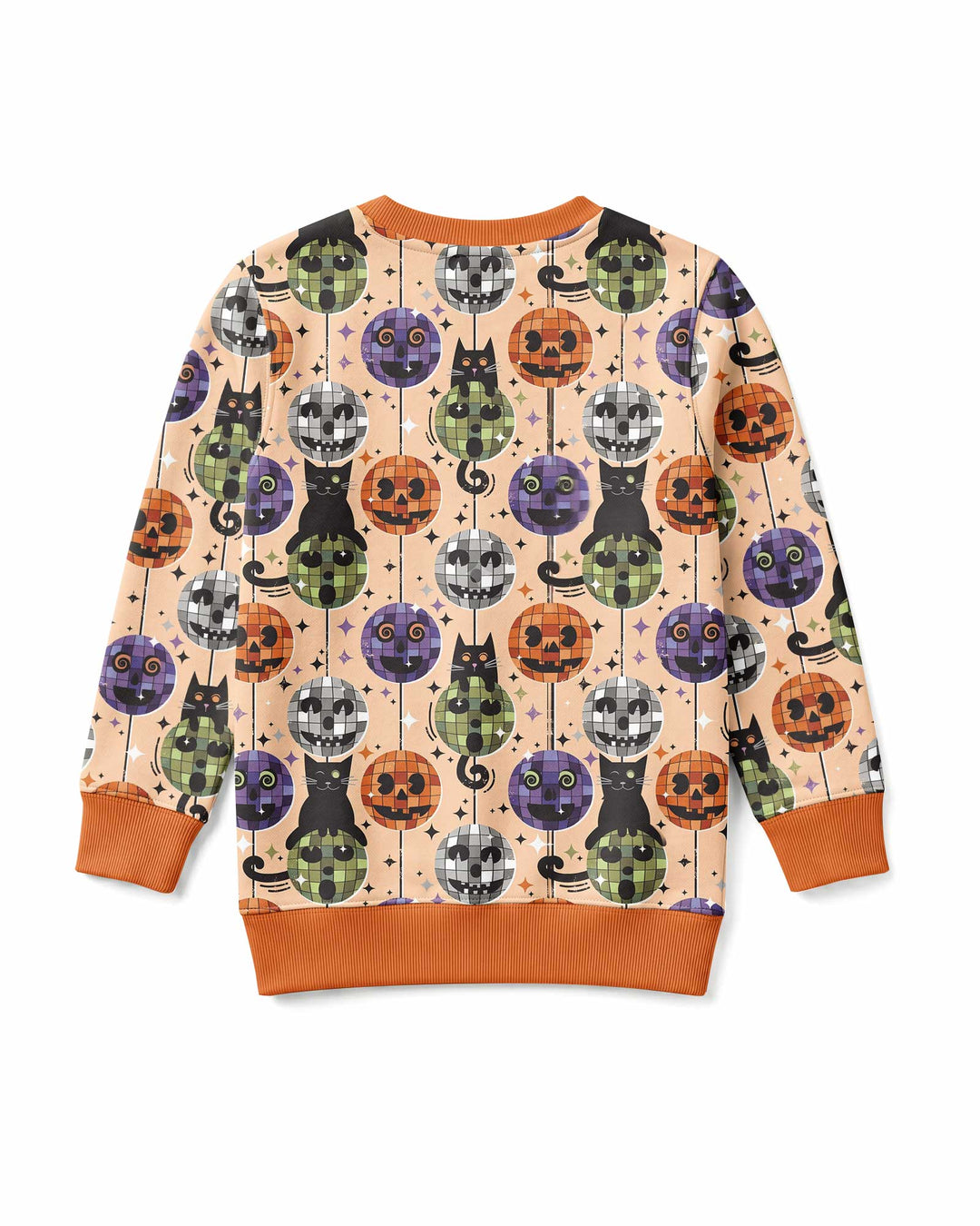 Groovy Halloween Disco Cat Bamboo Crewneck Sweatshirt