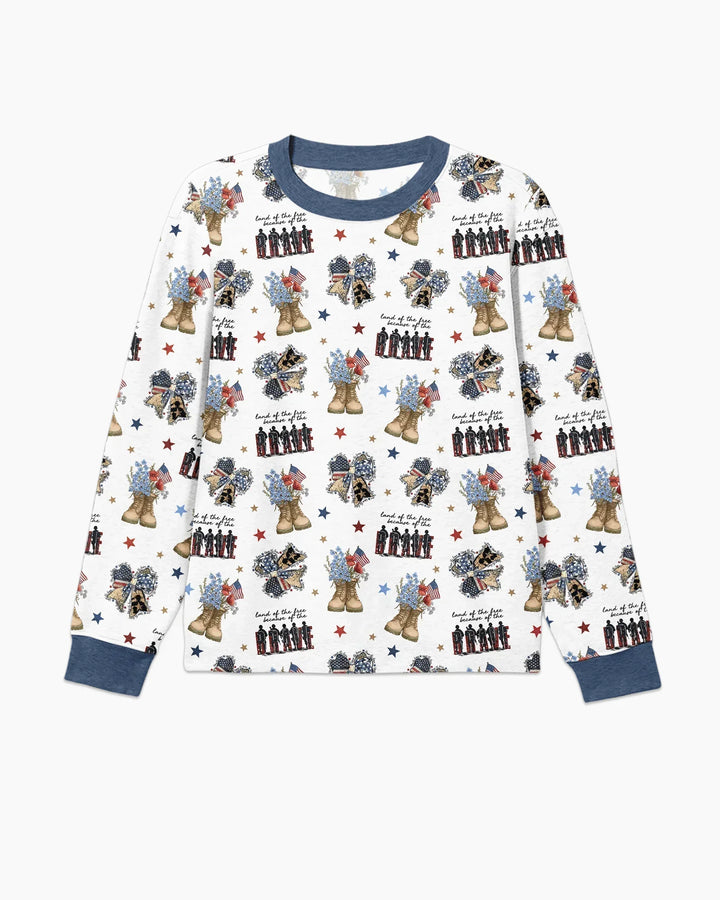 Honor the Brave Family Matching Bamboo Men's Pajama Set
