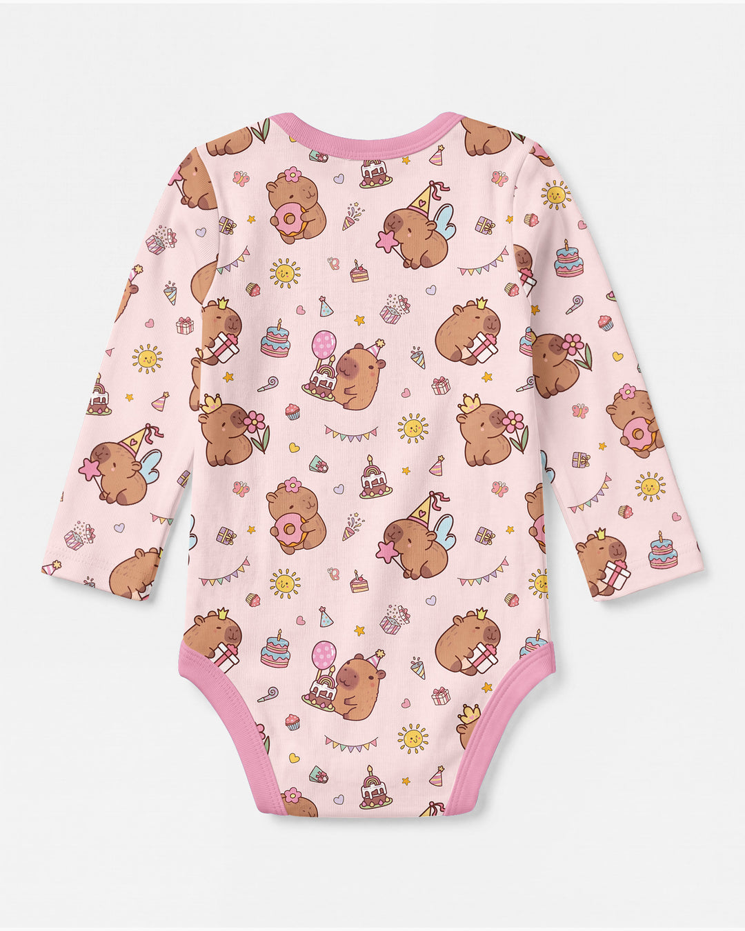 Personalized Capy Birthday Girl Bamboo Bodysuit