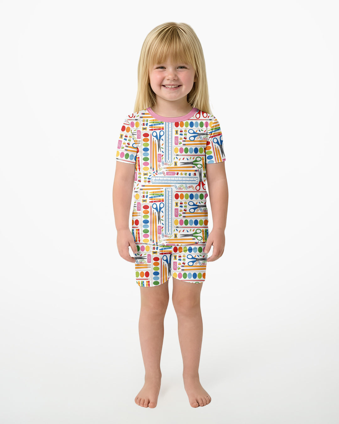 Craft Corner Bamboo Two Piece Short Sleeve Shorts Pajama Set