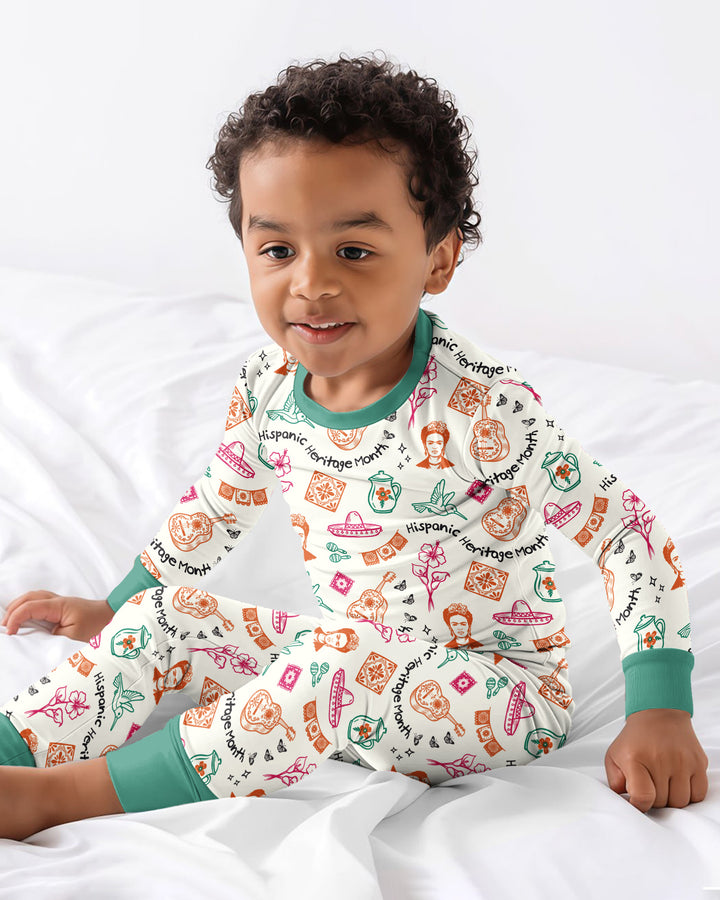 Hispanic Heritage Month Bamboo Two Piece Long Sleeve Pajama Set