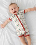 Vintage Santa Christmas Doodles Bamboo Shorty Zippy