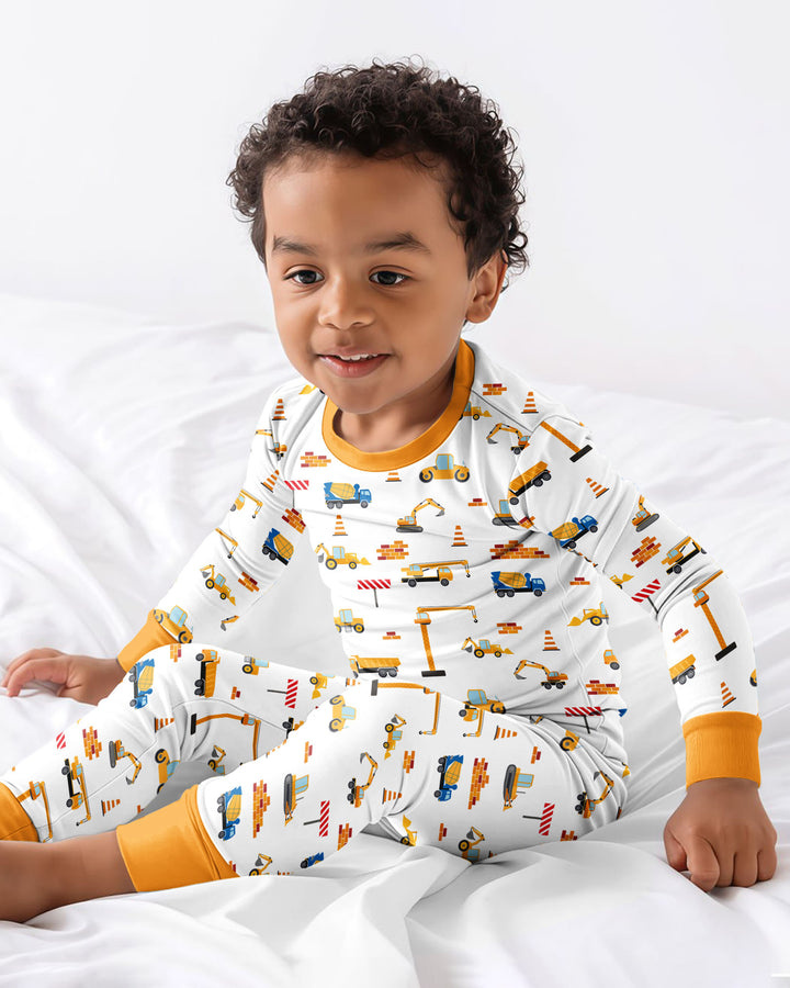 Construction Bamboo Two Piece Pyjamas Set