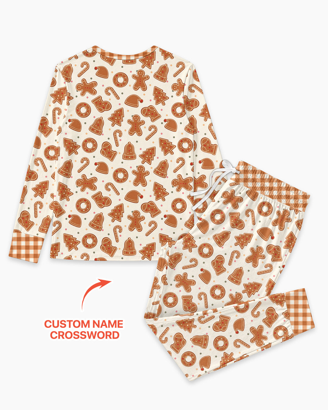 Custom Crossword Cookie Crew Bamboo Women Pajama Set