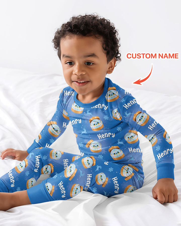 Christmas Cutie Dumpling Bamboo Two Piece Long Sleeve Pajama Set