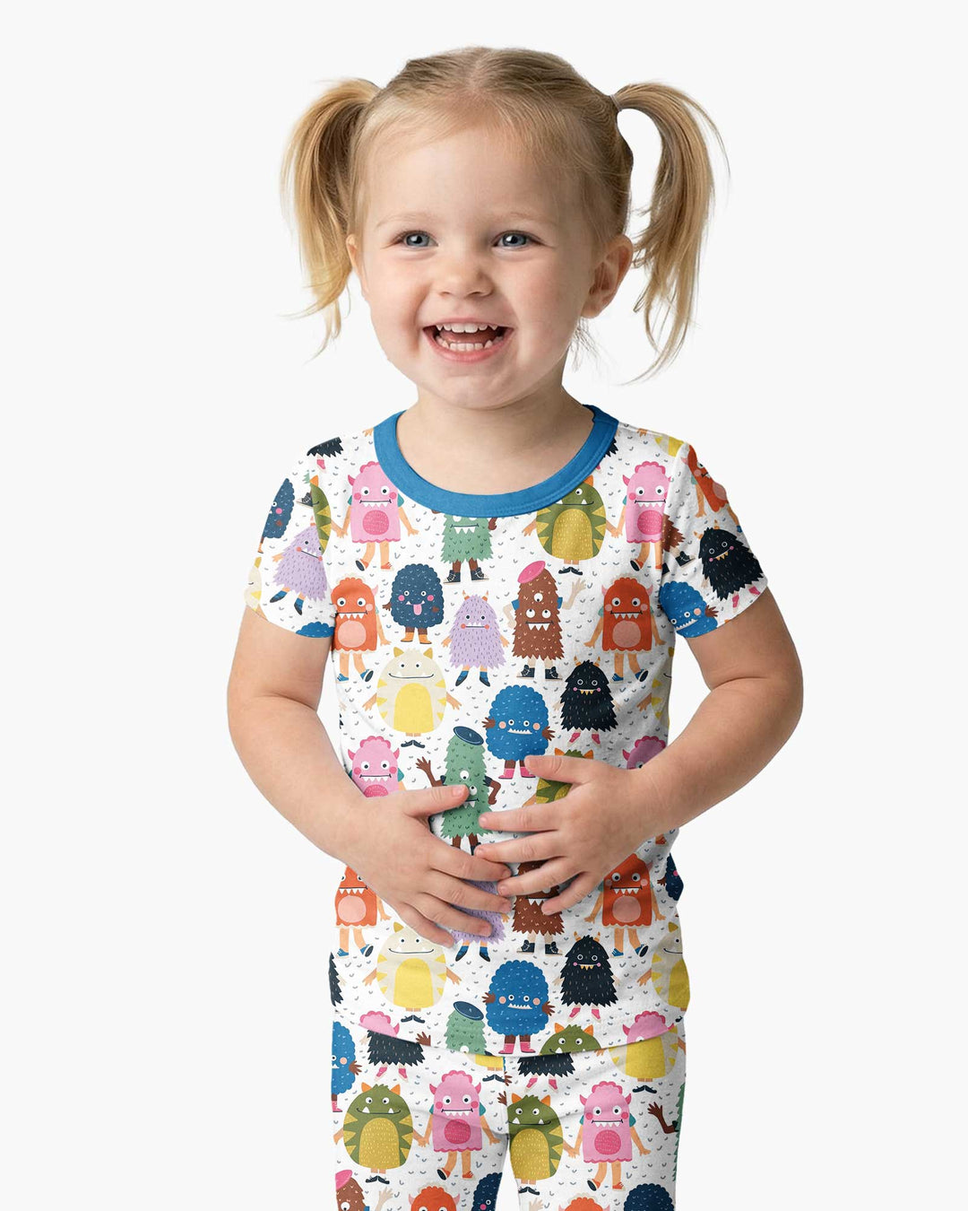(Not So) Scary Monsters Bamboo Two Piece Short Sleeve Pajama Set