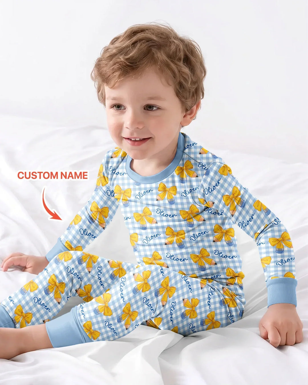 Coquette Back To School Bamboo Two Piece Long Sleeve Pajama Set