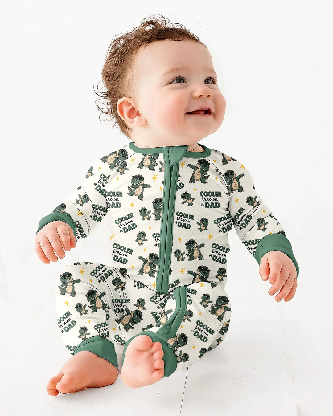 Cool Dino Daddy & Me Matching Bamboo Convertible Zippy