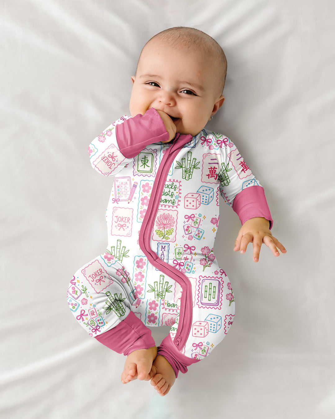 Cracks, Dots & Bams Mommy & Me Matching Bamboo Convertible Zippy