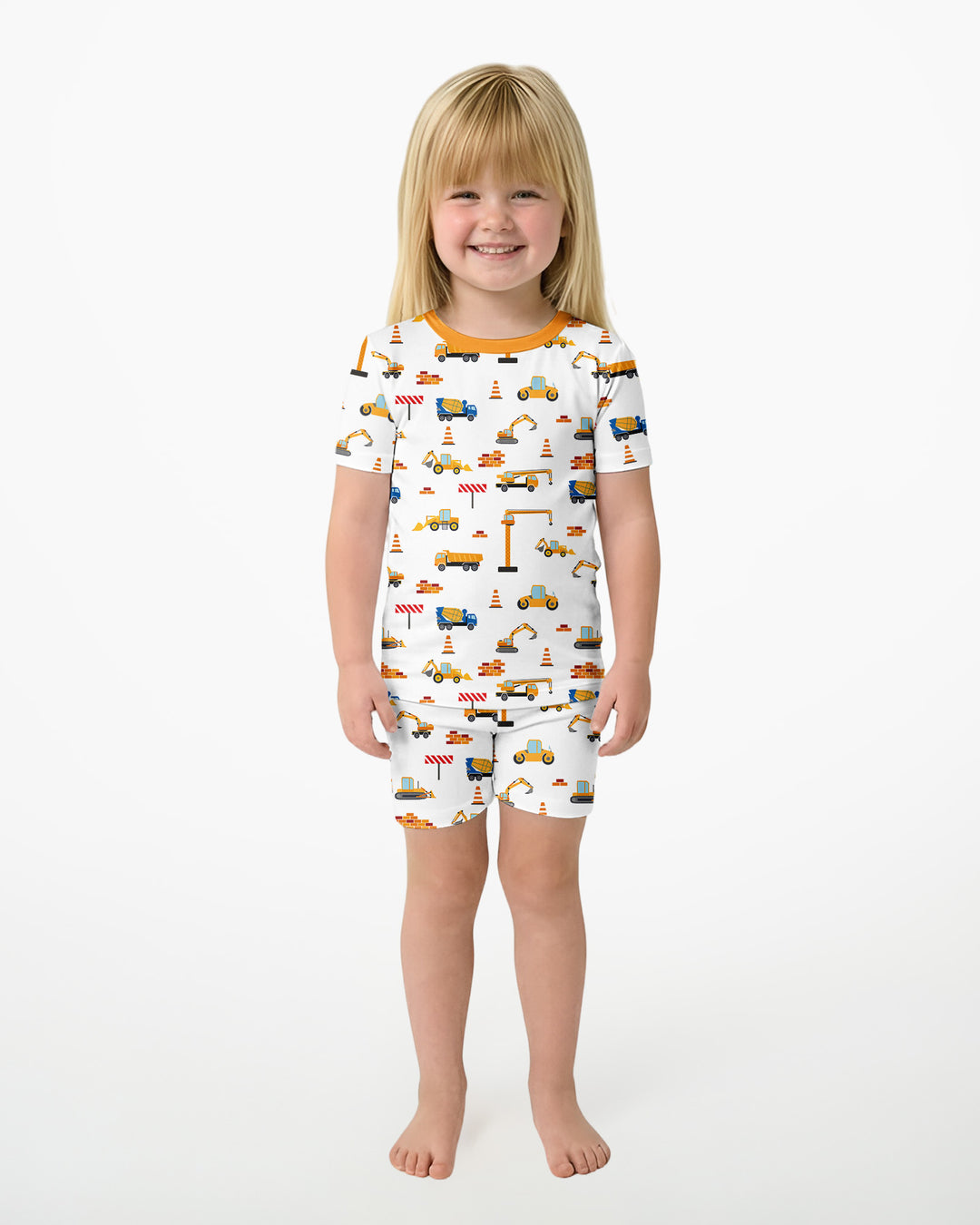 Construction Bamboo Two Piece Short Sleeve Shorts Pyjamas Set
