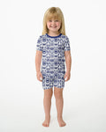 Friendly Totem Pole Figures Bamboo Two Piece Short Sleeve Shorts Pajama Set