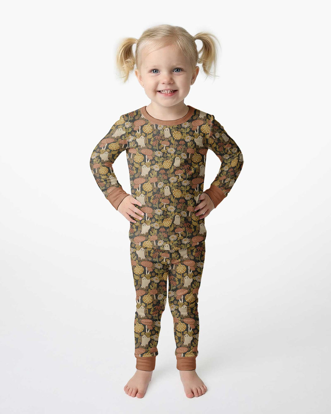 Ghost Garden Dark Autumn Bamboo Two Piece Long Sleeve Pajama Set