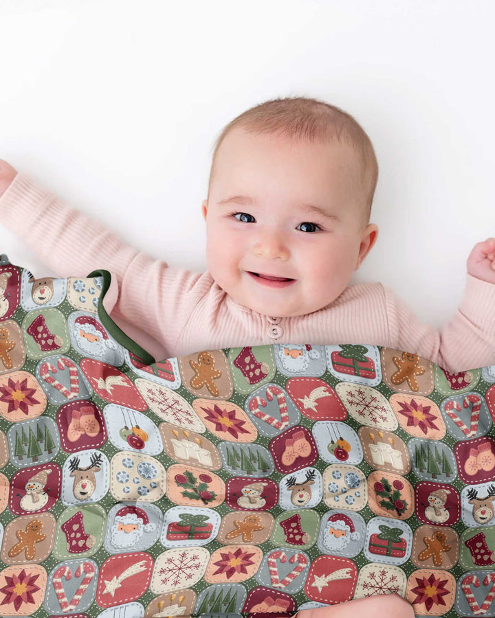Christmas Felt Patchwork Bamboo Blanket