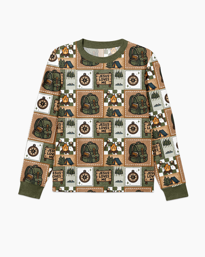 Camping Jesus Loves Me Bamboo Men's Pajama Set