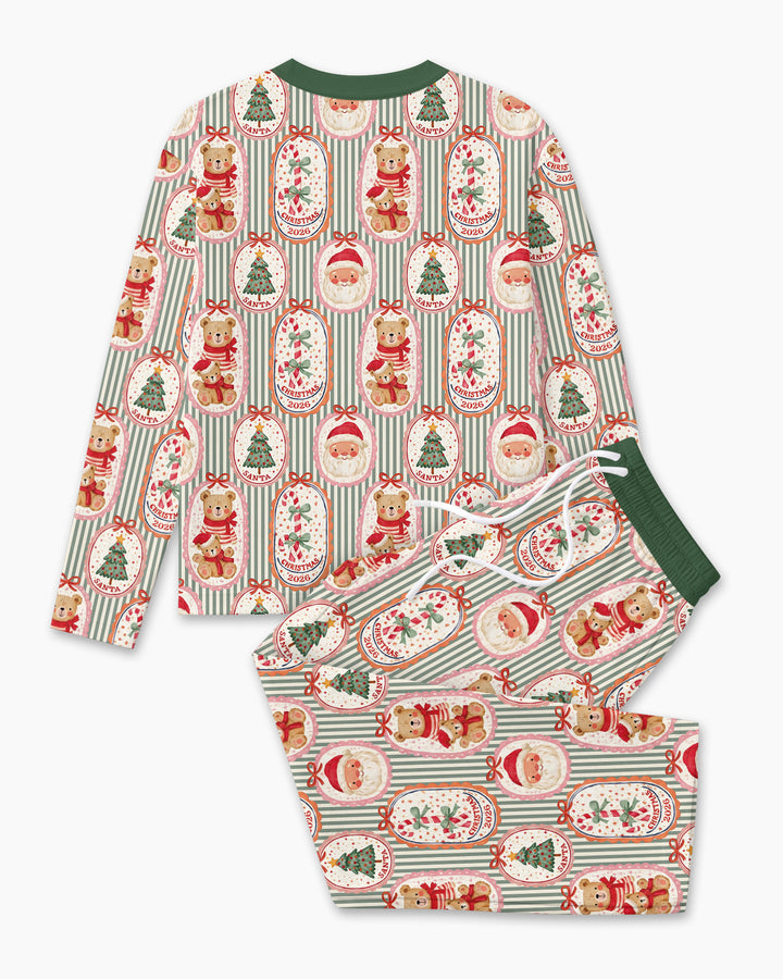 Teddy Bear Christmas Bamboo Men's Pajama Set
