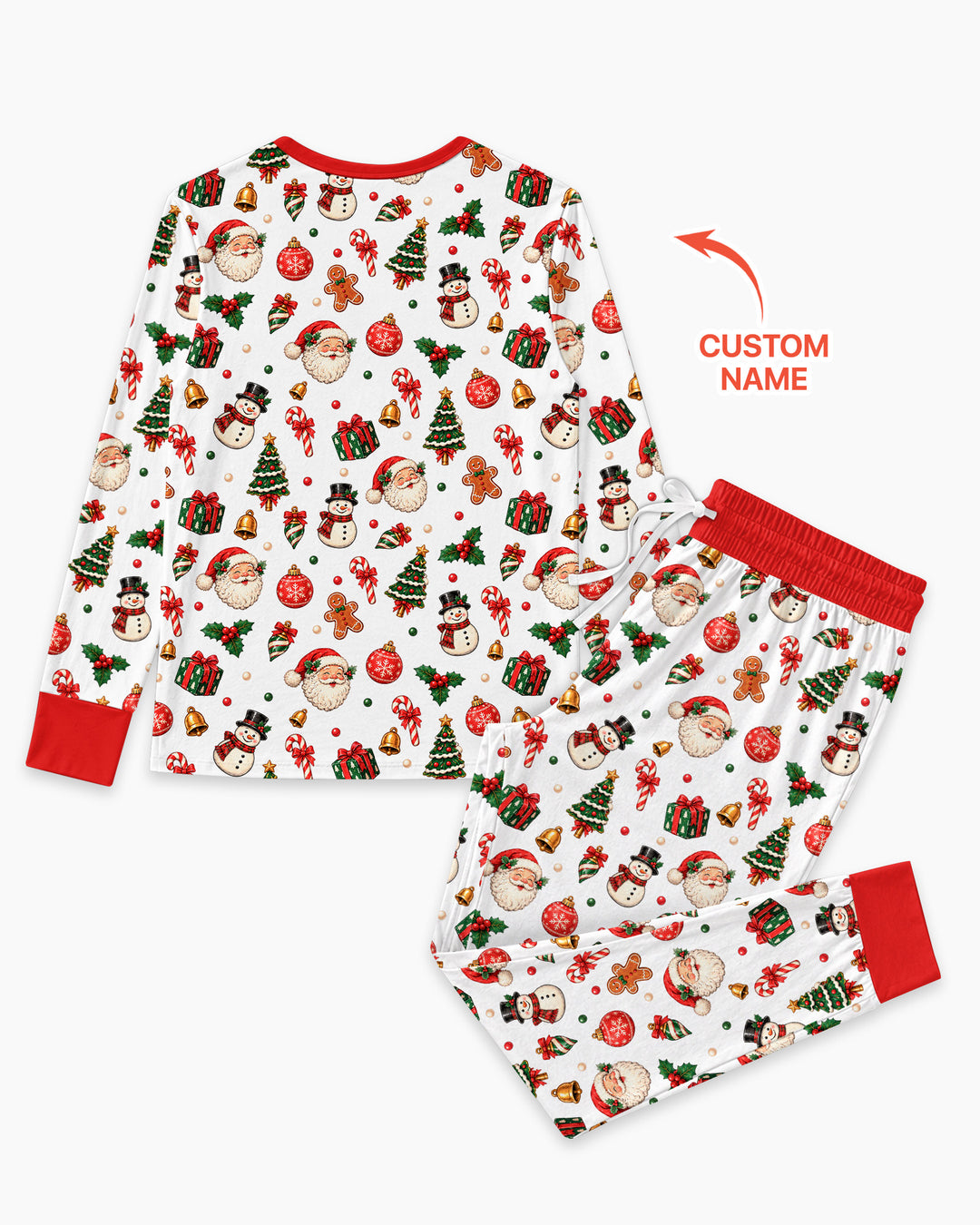 Custom Name Christmas The Bow Bamboo Women Pajama Set