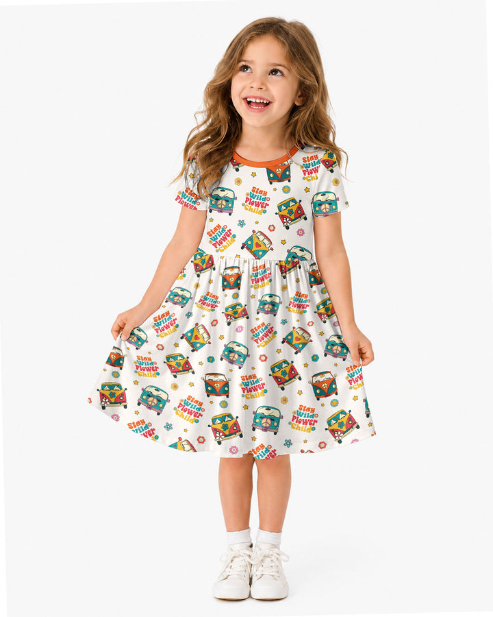Stay Wild Flower Child Bamboo Twirl Dress