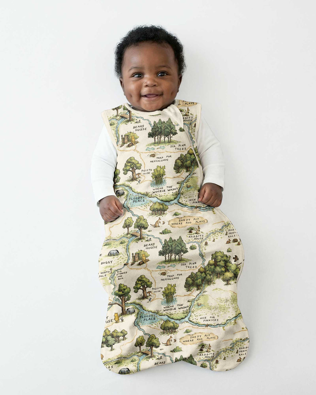 Classic Bear Maps Bamboo Sleep Bag