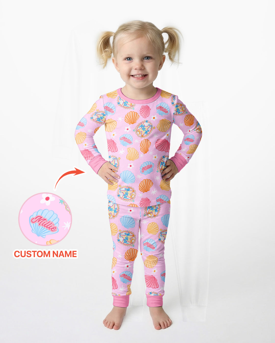 Mermaid Back To School Bamboo Two Piece Long Sleeve Pajama Set