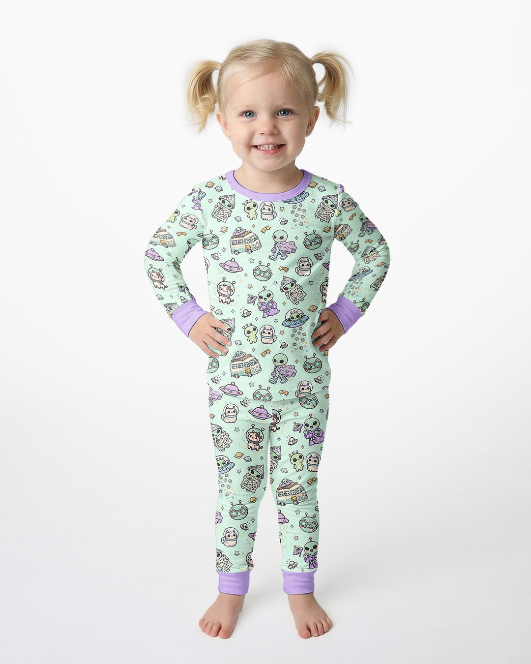 Little Alien Explorer Bamboo Two Piece Long Sleeve Pajama Set