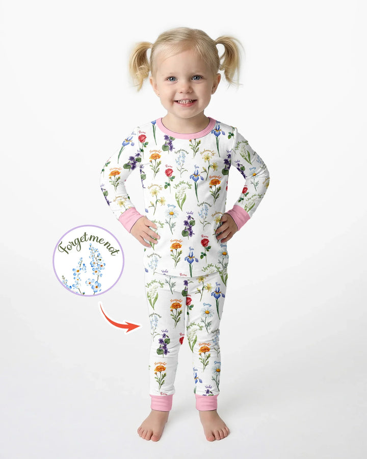 Marian Garden Bamboo Two Piece Long Sleeve Pajama Set