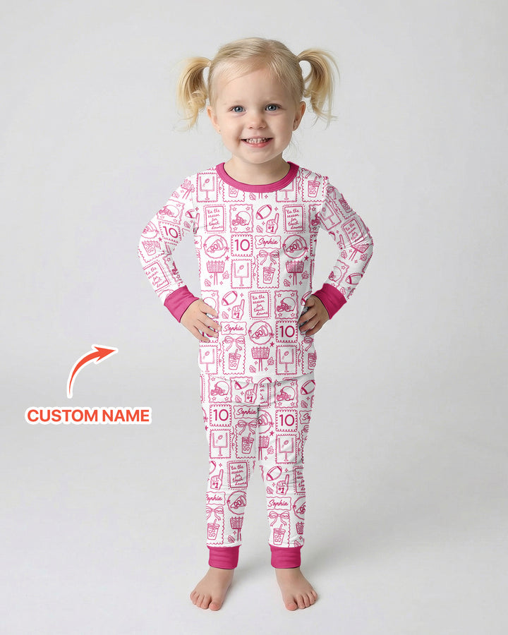 Custom Name Friday Night Lights Two Piece Long Sleeve Pajama Set
