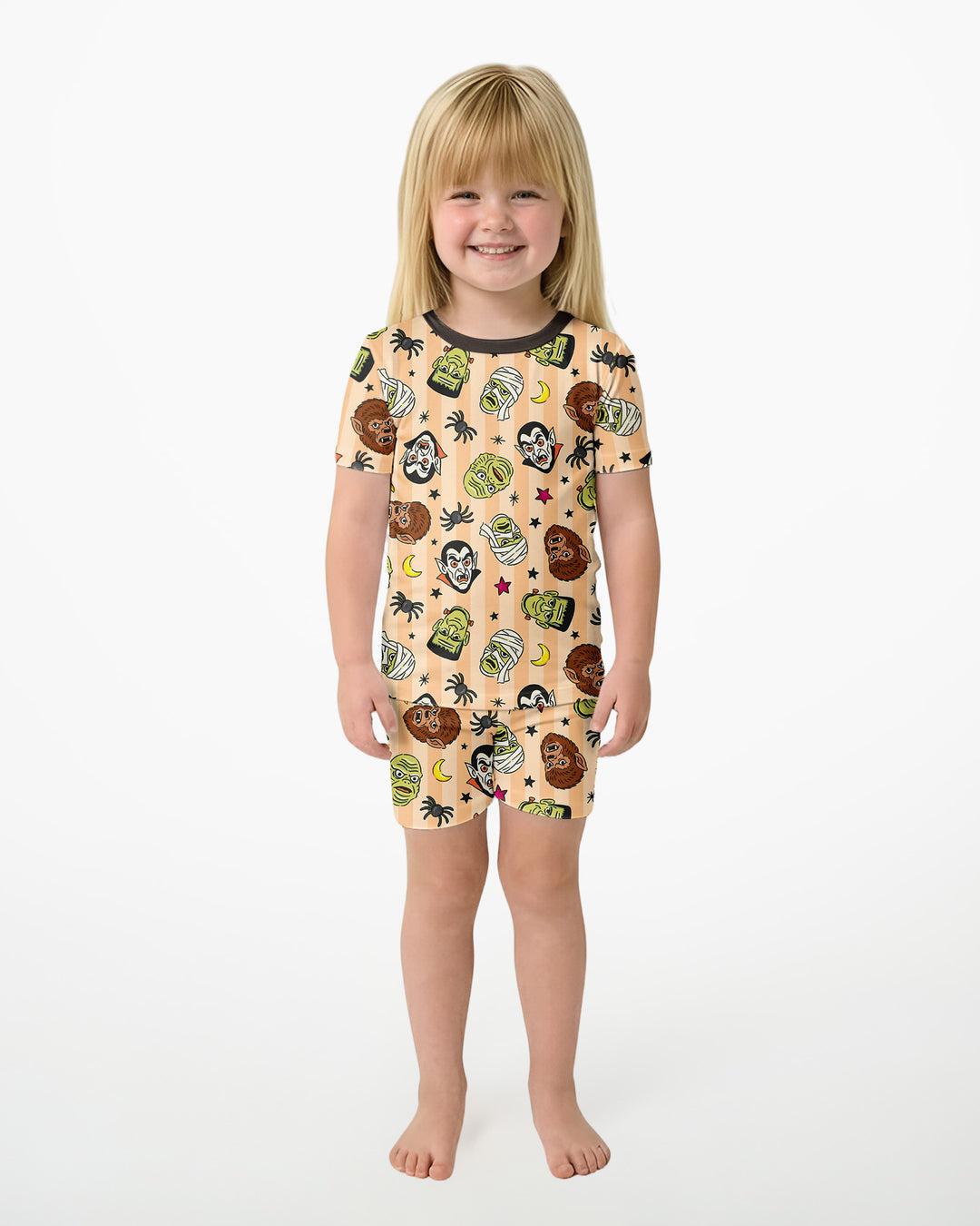 Template Bamboo Two Piece Short Sleeve Shorts Pyjamas Set