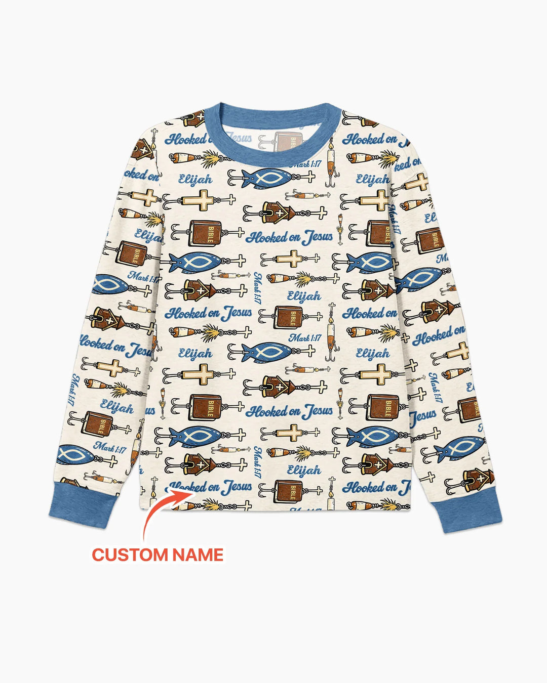 Hooked On Jesus Bamboo Men's Pajama Set