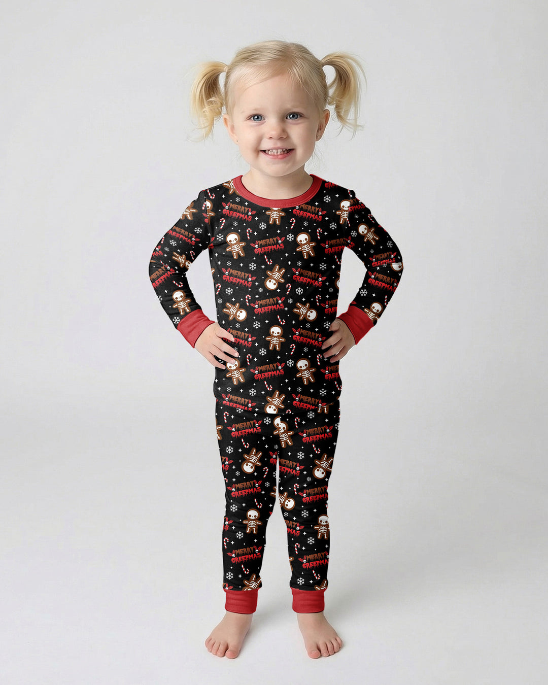 Merry Creepmas Cookies Bamboo Two Piece Long Sleeve Pajama Set