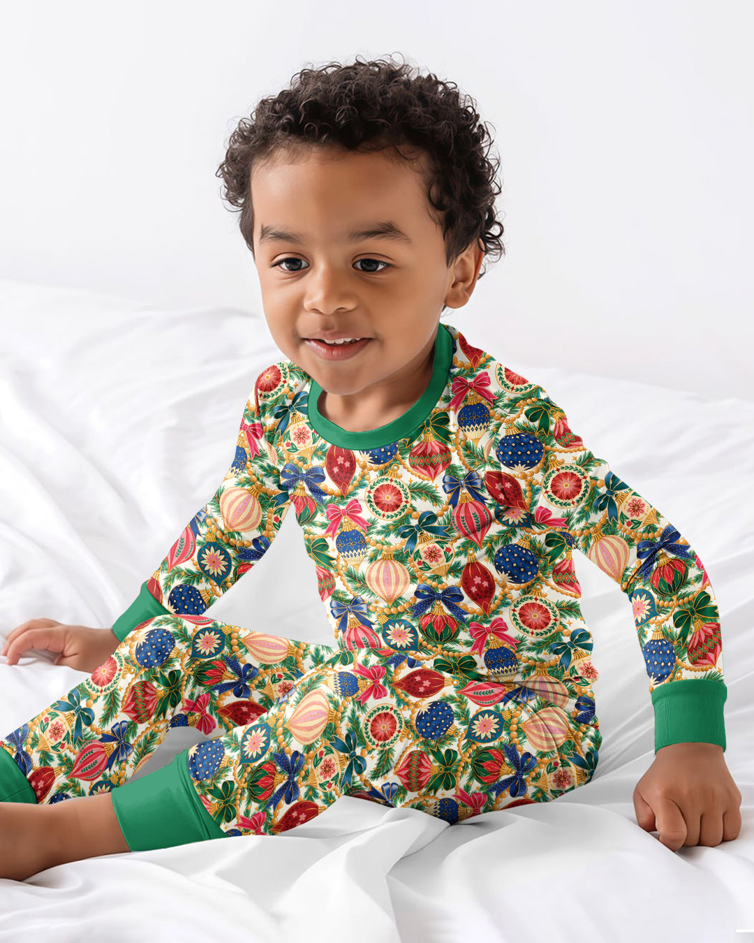 Vintage Ornament Magic Bamboo Two Piece Long Sleeve Pajama Set
