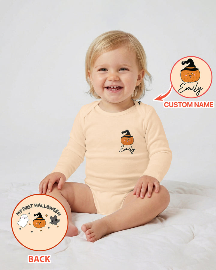 Personalized My First Halloween Ghost Bamboo Bodysuit