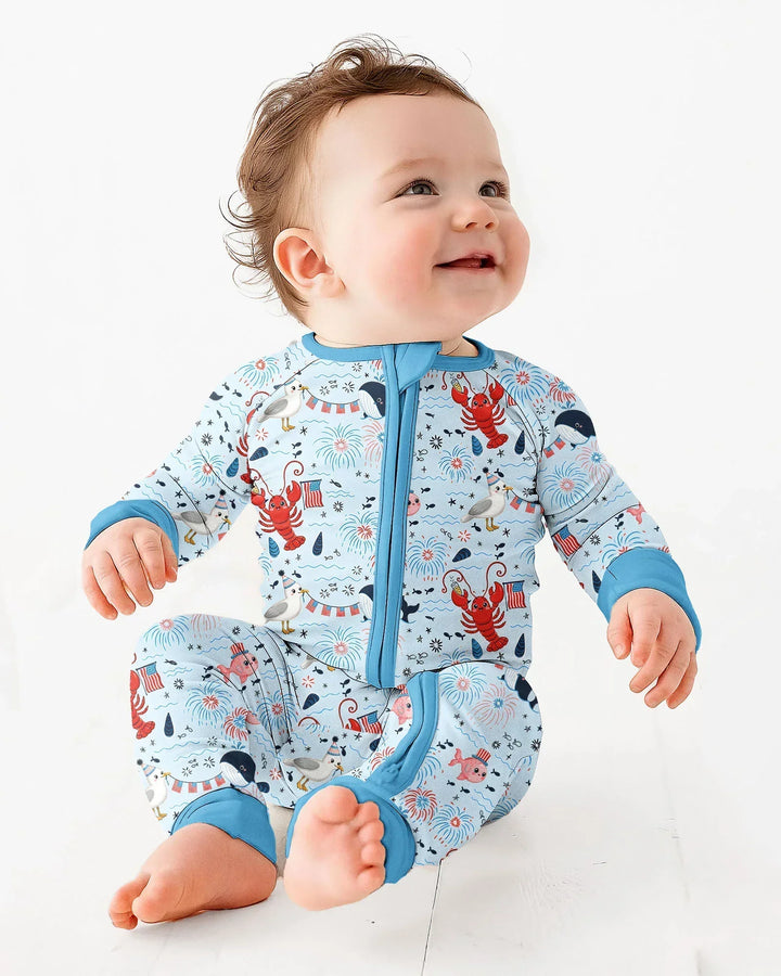 Celebrate 4th of July Family Matching Bamboo Convertible Zippy