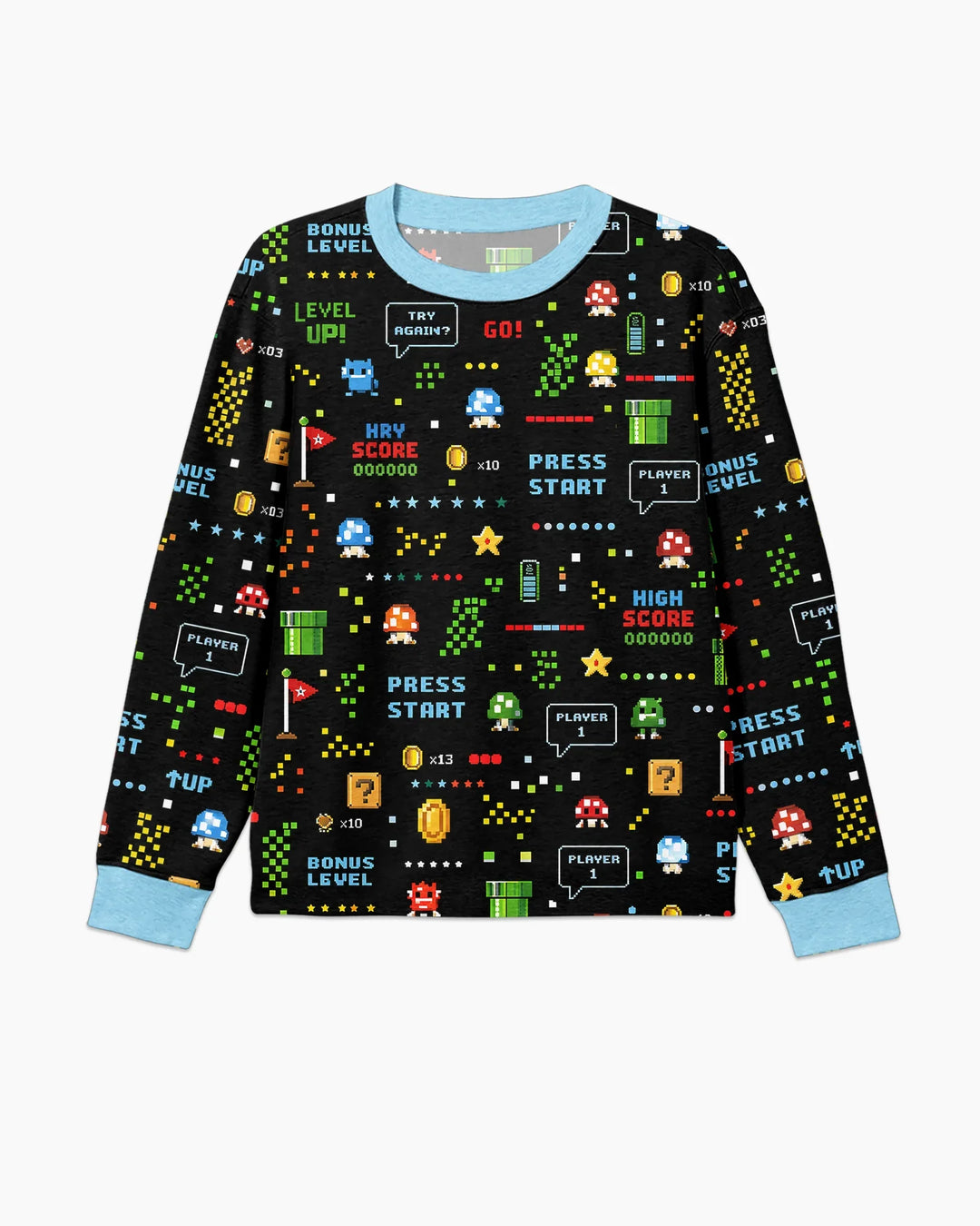 Pixel Game Lover Matching Bamboo Men's Pajama Set