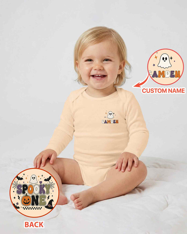 Personalized Spooky One Halloween Bamboo Bodysuit