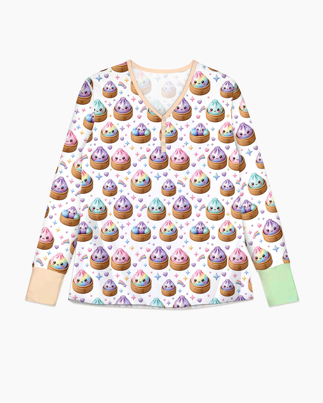 Cute Glitter Dumpling Bamboo Women Pajama Set