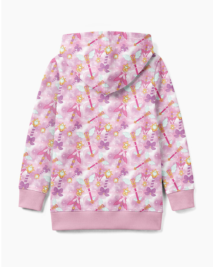 Kawaii Magical Girl Wand Bamboo Zip Hoodie