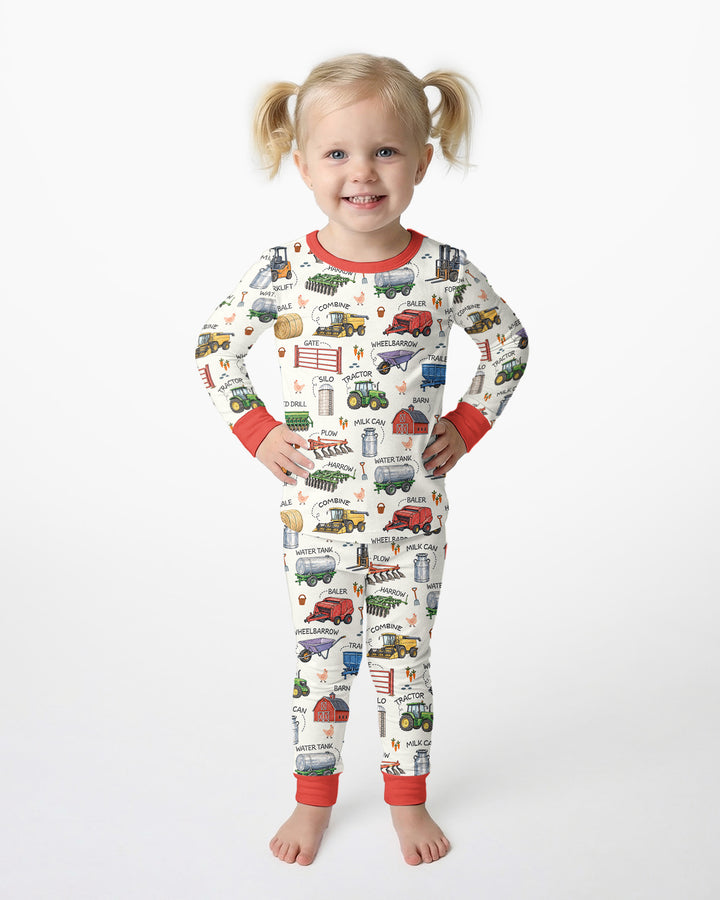 Little Farmer Bamboo Two Piece Long Sleeve Pajama Set